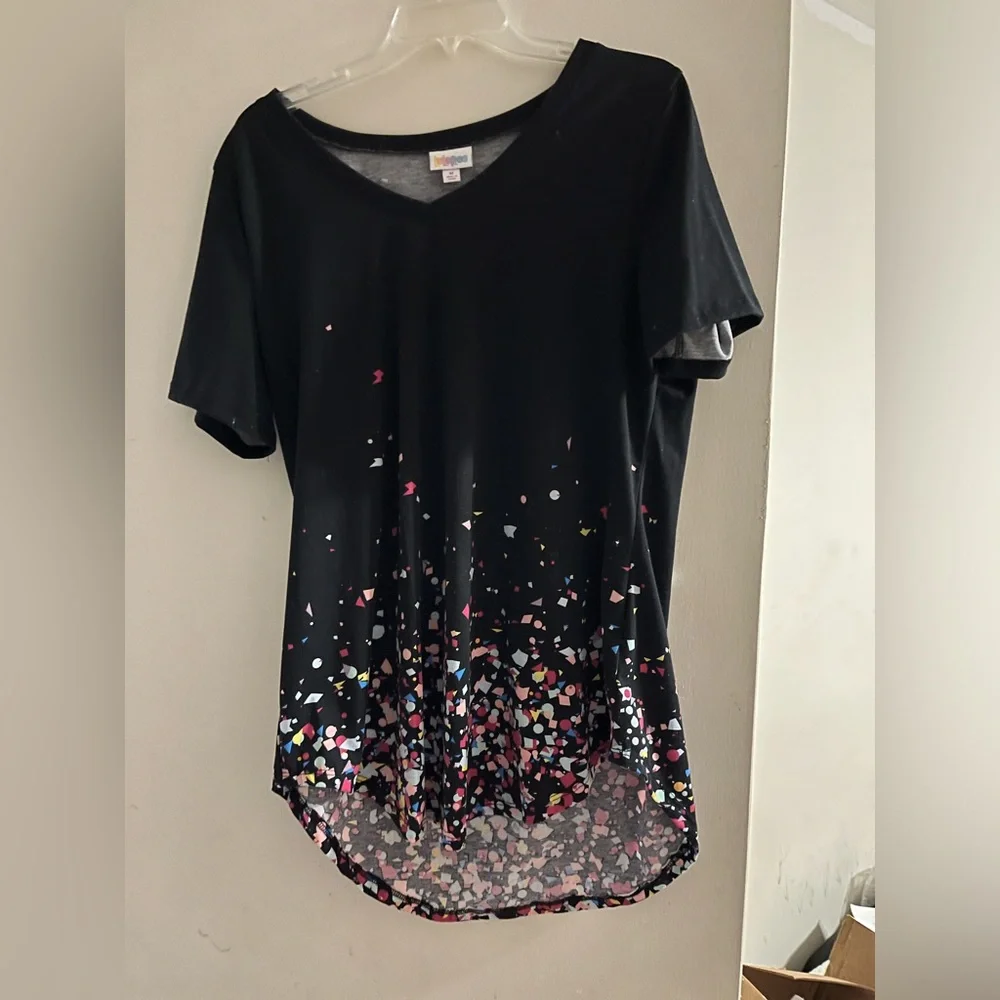 LuLaRoe Confetti Print Iris Tunic Size Medium EUC Unicorn Print! (Size Down 1-2) - Picture 1 of 6